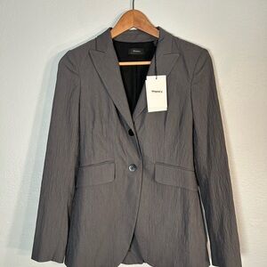 NWT Theory Andorie Women’s Gray Crinkle Textured Blazer 0